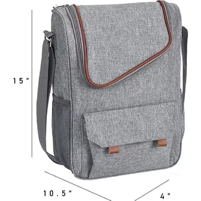 Borsa per il raffreddamento del vino isolato e impermeabile per 3 bottiglie