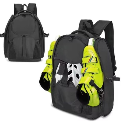Pattinaggio sportivo zaini borsa pattinaggio a rulli pattinaggio di velocità / pattinaggio su ghiaccio zaino di viaggio per la sicurezza casco ginocchio e scarpe