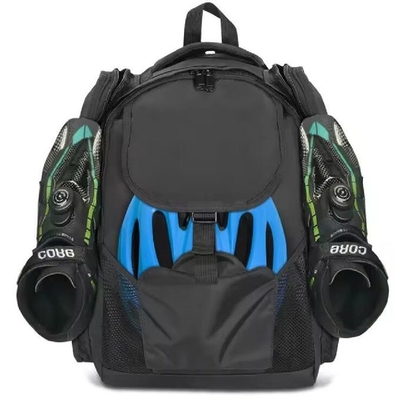 Pattinaggio sportivo zaini borsa pattinaggio a rulli pattinaggio di velocità / pattinaggio su ghiaccio zaino di viaggio per la sicurezza casco ginocchio e scarpe
