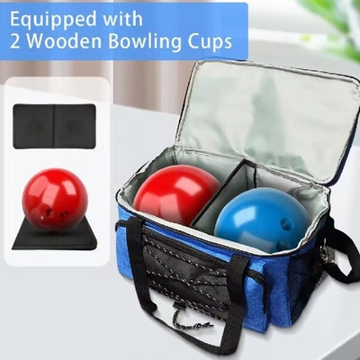 Borsa da bowling sportiva personalizzata Accessoiri extra per bowling due palle Borsa da bowling con porta palle imbottita