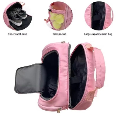 Sacchetto da piccolino, squash e racchetta da badminton, con porta scarpe separata