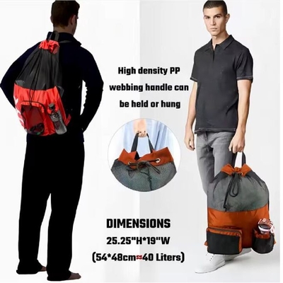 Sportivo Gym Stringa zaino Acquaproof Mesh Polyester Beach Travel Bag