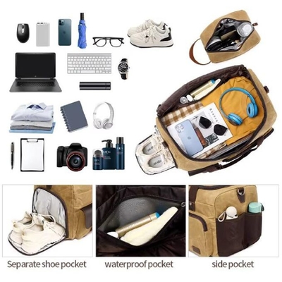 Indumenti di grande capacità Bagagli da cucina Passeggiate di notte Palestra casual Weekender Sport Canvas Passeggiate da cucina