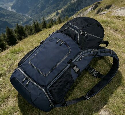 5 Compartimenti Sacchetto per sport all'aperto con retro a maglia per la traspirazione - Zaino leggero per viaggi e escursioni