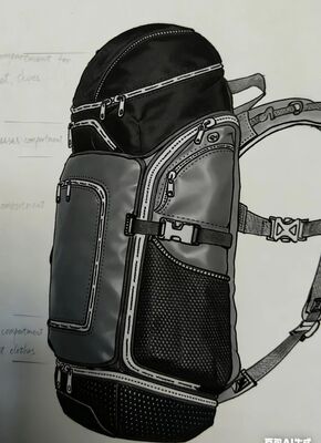 Borsa da palestra sportiva leggera in nylon con pannello posteriore in rete per la traspirazione e chiusura a zip