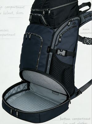 Borsa Sportiva da Esterno con Logo Personalizzato in Poliestere Impermeabile e Pannello Posteriore in Rete per la Traspirabilità