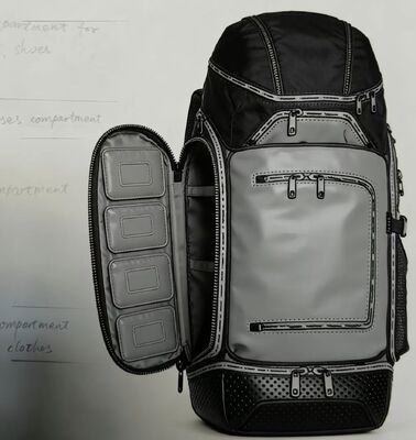 Borsa Sportiva da Esterno con Logo Personalizzato, Strisce Riflettenti, Pannello Posteriore in Rete e Design Impermeabile per Escursionismo, Campeggio e Viaggi