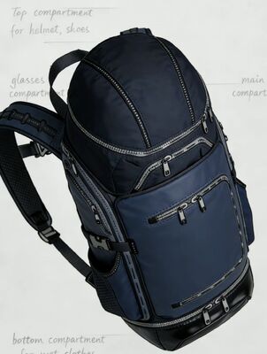 Borsa Sportiva da Esterno 46 X 17 X 28 Cm Traspirante Leggera Resistente con 5 Scomparti per Palestra, Escursionismo, Viaggi