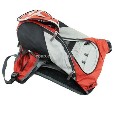 Borsa sportiva da esterno nera con accenti arancioni con logo personalizzato in nylon resistente all'acqua, ideale per sport in palestra e attività ricreative all'aperto